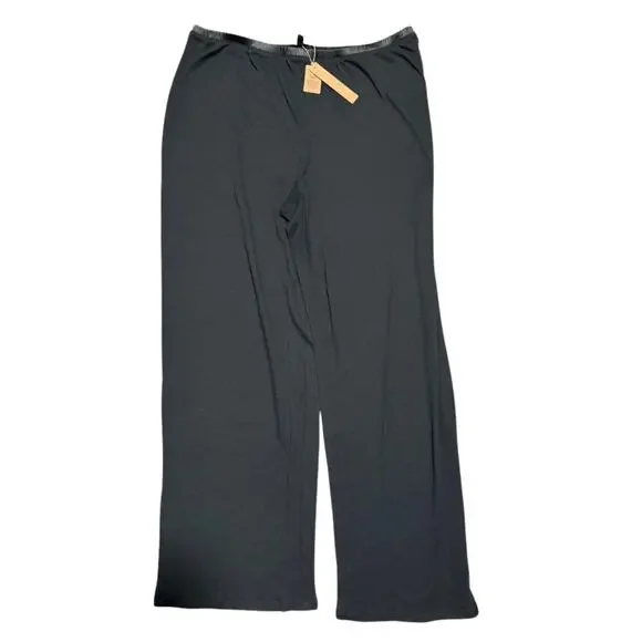 NWT SKIMS Sheer Cotton Lace Sleep Pants L Soot (Black) Lounge Pajama - Picture 4 of 6